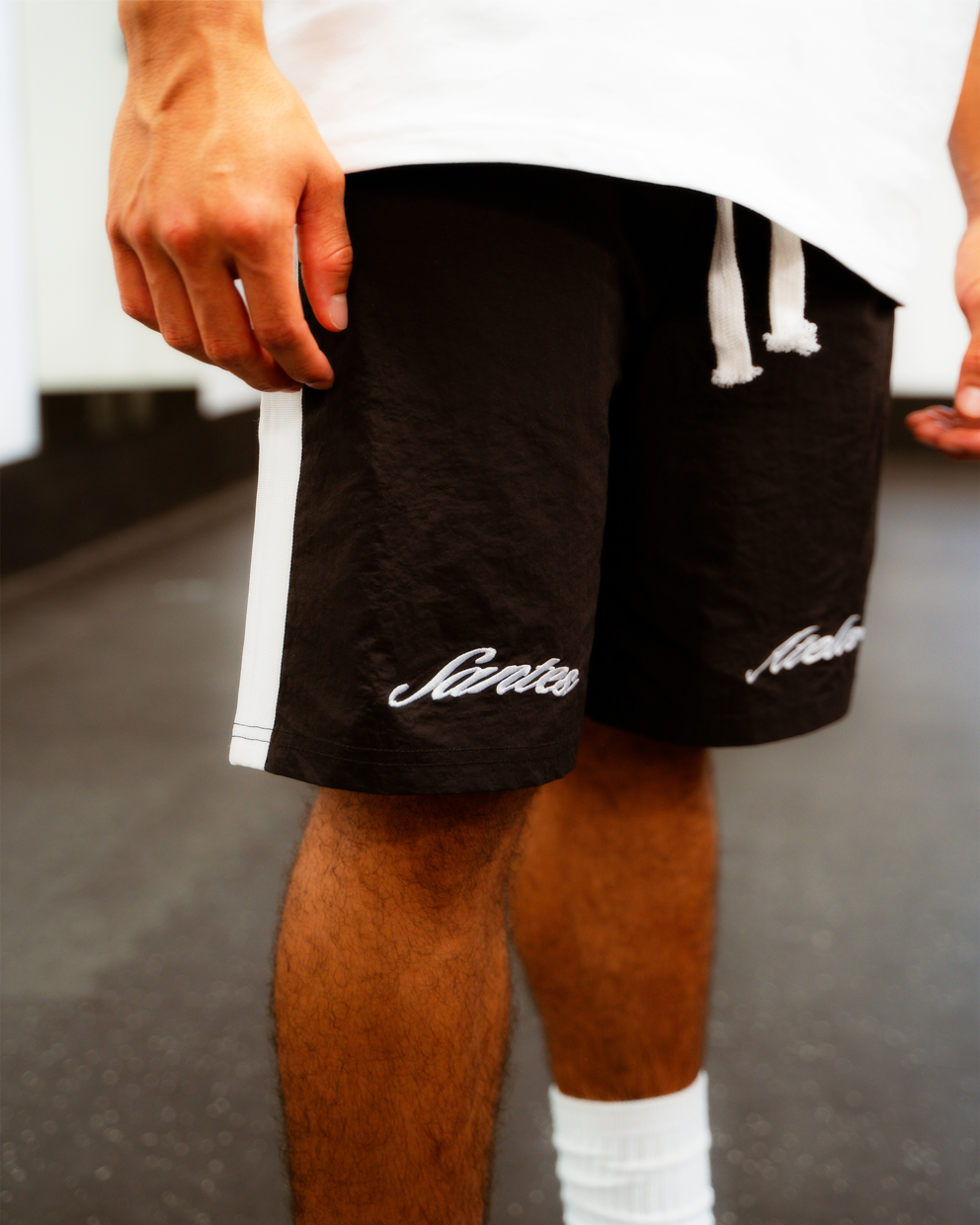 ATELIER BLACK NYLON SHORTS